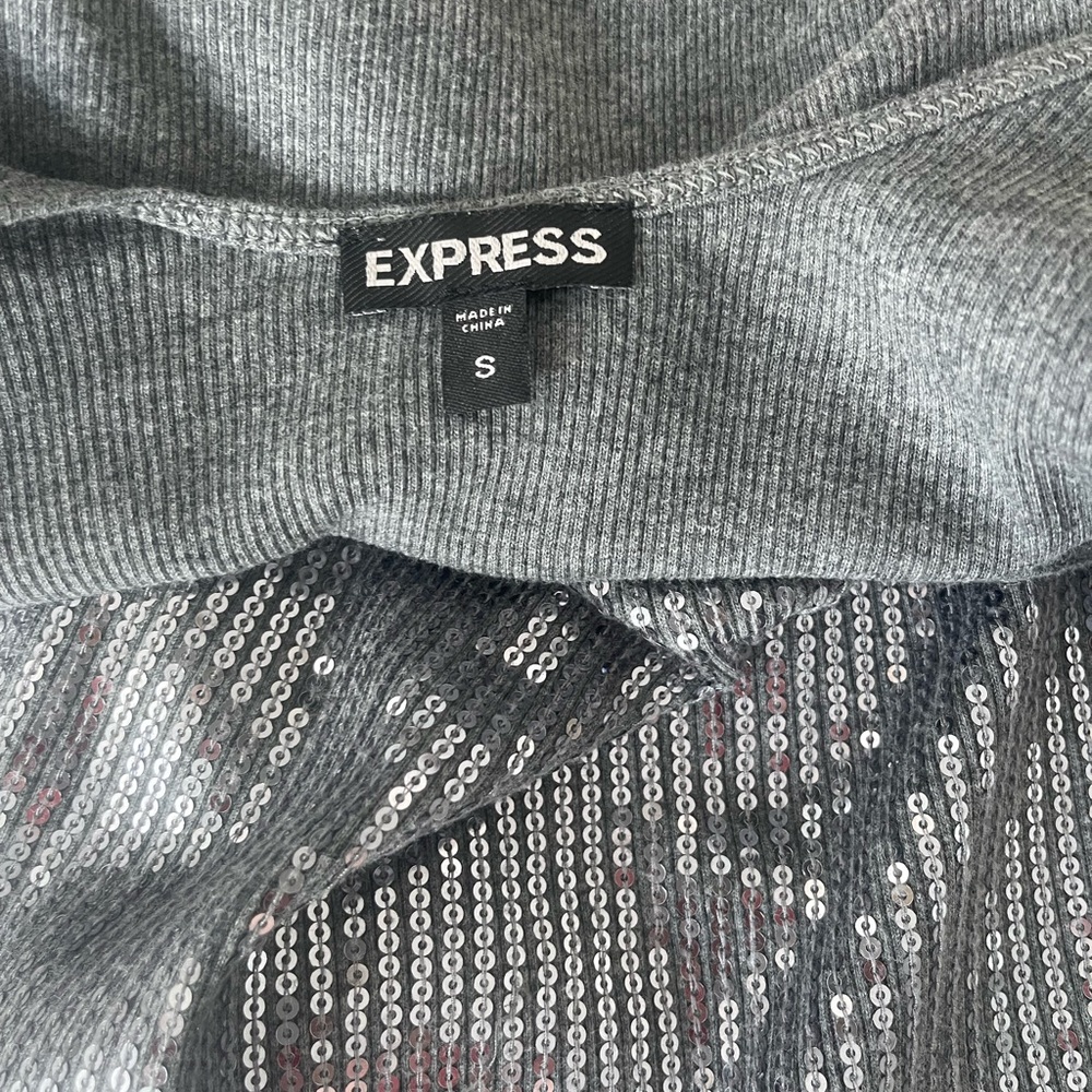 Express Sparkling Grey Top